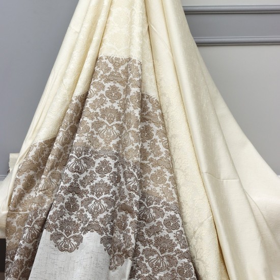  Panel V-90 Damask Wholesale Jacquard Background Curtain Fabrics Living Room and Bedroom Curtains 10 Models  300x300 cm 100% Polyester